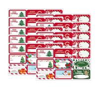 Stronrive Étiquettes de Noël | Étiquettes de Noël Auto-adhésives pour Cadeaux, 10 pièces | SPeut être écrit avec des Mots et des Noms de bénédiction, des étiquettes de nom pour Un de Noël