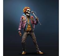 Stronrive Figurines Squelette Rock Band, 2023 Figurines Squelette Cool Décoration Gothique Halloween Sculpture Crâne | Groupe Rock drôle en résine Day of The D Statue