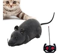 Stronrive Jouet Souris pour Chat Télécommandé, Jouet Souris Électronique Réaliste pour Chat, Alimenté par des Piles, Imite Le Mouvement d'une Vraie Proie, Jeu Amusant Et Interactif (sans Pile)