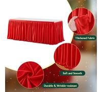 Stronrive Jupes De Table en Tissu,Jupe De Table en Tissu 1.8m/2.7m pour Rectangle - Décoration Fête Décoration Maison,Rassemblement Événement Banquet
