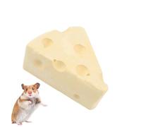 Stronrive Pierres à broyer Le Calcium pour Hamsters, Friandises à mâcher en Forme de Fromage, Jouets à mâcher sains, Jouets molaires à Dents minérales pour écureuil, Gerbille, Petit Animal
