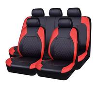 StRoux 9 Pièces Cuir Voiture Ensembles Housses Siège pour Renault Megane 4 Estate, sur Mesure Couvre Sieges Confortable Respirant ImperméAble Nonslip Protection Accessoire,D/Red