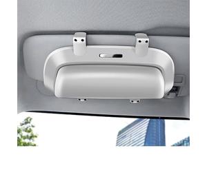 StRoux Étui à Lunettes de Voiture pour Alfa Romeo Giulia Stelvio Mito Giulietta Tonale Alfa 4C, Porte Lunettes Pare Soleil Organiseur BoîTe Rangement ABS Arrimage et Rangement Accessoires Intérieurs