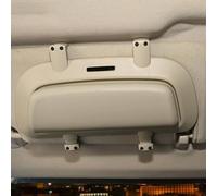 StRoux Étui à Lunettes de Voiture pour Mini One Cooper R50 R52 R53 R55, ABS Porte Lunettes Pare Soleil Organiseur BoîTe Multifonction Arrimage et Rangement Intérieur Accessoires,C/Beige