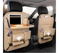 StRoux Organiseur de Siège Arrière de Voiture pour Volvo C40 XC40 XC60 XC90 S60 S90, avec Table Pliante Pochette pour Tablette et Poches Multiples Protection Dossier Siege Accessoires,Beige-1pcs