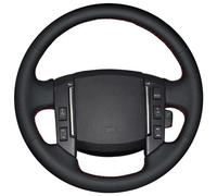 StRoux pour Land Rover Freelander 2 2007-2018 Caches de Volant, DIY Cuir Couvre-Volant de Voiture Cousu à la Main Respirant Antidérapant Protection Accessoires,A/Blackline