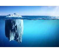 STROXTH WALLPAPER Papier Peint 400cmx280cm Nature Paysage 3D Panoramique Beau Rêve Bleu Océan Iceberg Paysage Fond D'Écran Zen Poster géant en Papier Peint