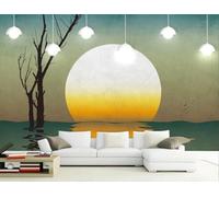 STROXTH WALLPAPER Papier Peint 400cmx280cm Nature Paysage 3D Panoramique Skyside Océan Coucher De Soleil Coucher De Soleil Salon Fond Zen Poster géant en Papier Peint