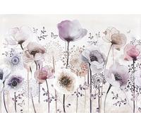 STROXTH WALLPAPER Papier Peint Panoramique 3d Sur Mesure Fleur Tropicale Chambre Enfant, Colorees Rose Bleu Floral Feuillage Papillon Pissenlit Paysage Fille Garcon Poster Geant Mural