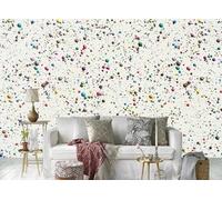 STROXTH WALLPAPER Papier Peint Panoramique Abstrait 3D Abstrait Géométrique Coloré Pierre Bijoux Mural 430cmx300cm Chambre Salon Zen Poster Geant Mural