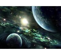 STROXTH WALLPAPER Papier Peint Panoramique Cosmos Étoilé 300cmx256cm Univers Spatial Galactique Bleu Tapisserie Chambre Salon Décoration Murale Muraux