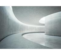 STROXTH WALLPAPER Papier Peint Panoramique Espace Tunnel 300cmx210cm Tunnel Technique De Mur De Ciment Gris Blanc De Vent Industriel Tapisserie Chambre Salon Décoration Murale Muraux