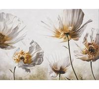 STROXTH WALLPAPER Papier Peint Panoramique Fleur Paysage Chinois 3d Chambre Adulte Salon Vintage Peint Main Blanc Floral Enfant Fille Garçon Poster Geant Mural (250cmx175cm)