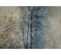 STROXTH WALLPAPER Papier Peint Panoramique Paysage Avec Arbre Noir 200cmx140cm Mur De Ciment Gris Vintage Industriel Wind Tapisserie Chambre Salon Décoration Murale Muraux