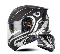 STRTG Casque Modulable Moto Bluetooth Intégré avec Double Visière ECE Homologué pour Scooter Casque De Moto Homme Et Femme Casques Integral Modulables E,L