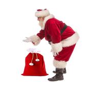 STRTG Costume De Père Noël pour Hommes Costume De Père Noël pour Adultes 11 Pièces Tenue De Noël Professionnelle De Luxe pour Hommes 3XL