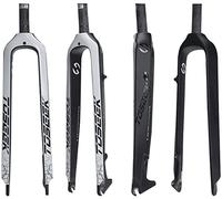 STRTG Fourche Rigide De Vélo Fourche Avant De Vélo Entièrement en Carbone 3K Frein À Disque Fourche Dure Fourche De Vélo VTT Accessoires De Vélo Droit 26/27,5/29 "Pouces D,29inch