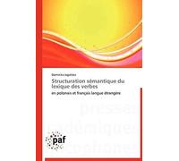 Structuration Sémantique Du Lexique Des Verbes