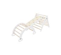 Joyz Structure à Grimper 4 en 1, Kit 3x Arche à Grimper + Planche de Glisse + Triangle Braun G