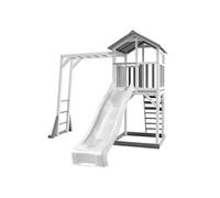 AXI Beach Tower with Climbing Frame Grey/white - Toboggan Blanc
