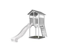Structure de jeu Beach Tower Blanc Gris avec toboggan Blanc