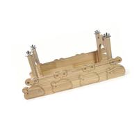 Structure de jeu en bois pour petits animaux 42 x 16 x 17 cm pour oiseaux et petits animaux de compagnie, plate-forme d ' activité d ' naturelle, ensemble de divertissement sûr pour animaux de