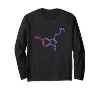 Structure de la sérotonine - Molécule de Bonheur et de Science de l'amour Manche Longue