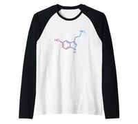Structure de la sérotonine - Molécule de Bonheur et de Science de l'amour Manche Raglan