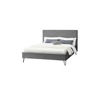 Riverside lit 140 x 190 cm en velours gris et noir