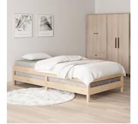 Structure de lit 90x190cm, VIDAXL, CHIC Lit empilable sans matelas, bois de pin massif L6569