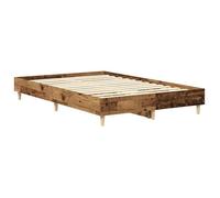 Structure de lit double - LEMON® Cadre de lit - sans matelas - vieux bois - 140x190cm - Bois ingénierie 216 - Soldes