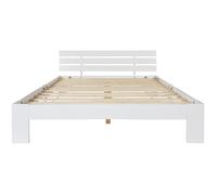 Structure de lit Nouveau épaissi lit en bois design moderne lit double en cadre et tête de lit avec cadre à Lattes