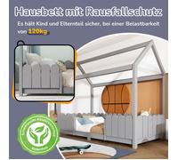 Structure de lit Nouveau Premium sense 90x200 cm large lit en bois multifonctionnel pour garçon et fille avec anti - chute et cadr