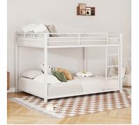 Structure de lit Nouveau Premium sense lit 140 * 200, lits superposés, lit en fer, lit superposé en fer de forme classique, blanc