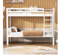 Structure de lit Nouveau Premium sense lits superposés pour enfants, lit bébé avec échelle d'angle à trois niveaux et protection