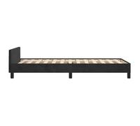 Structure de lit simple - BURKE - et tête de lit - sans matelas - noir 80x200 cm velours LLL1859