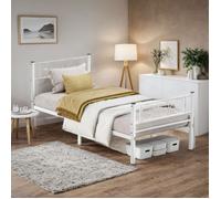 Structure de lit simple en métal, convient à matelas de 90 x 190 cm, pour enfants adultes, sans ressort de boîte nécessaire