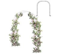 Structure de support pour arche de jardin pour plantes grimpantes - Noir - 2 m x 2,3 m x 25 cm - Idéal pour les roses - Décoration de mariage en plein air - Durable et élégant