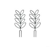 Structure de support pour plantes avec géométrie à six côtés pour une répartition équilibrée de la charge et un ancrage stable dans le sol ou le terreau (forme de feuille A)