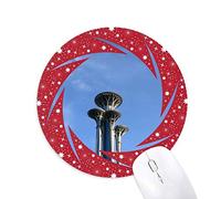 structure des ongles tapis de souris rouges rondes roues en caoutchouc