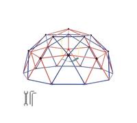 Structure d'escalade avec balançoire multicolore résistante aux intempéries structure robuste acier 305x158 cm