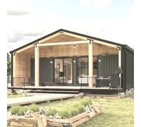 Structure en acier de luxe préfabriquée portable 6,1 m 12,2 m 3 chambres extensible maison conteneur pliable petite maison pour bureaux boutiques séjour temporaire maison glamping resort, cabane de