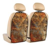 Structure en Fer et Acier rouillé en métal coloré Brun Rouille,Lot de 2 Tapis de Protection pour siège arrière de Voiture, Organisateur de siège arrière Durable