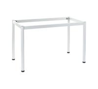 Structure en métal avec pied rond, NY-A057/O, diamètre du pied 5 cm, dimensions 156x66x72,5 cm, blanc