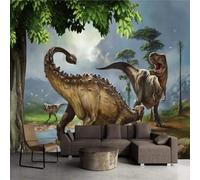 Structure En Relief Science Fiction Dessins Animés Dinosaures Grands Arbres Montagnes 3D Papier Peint Texture Soyeuse Intissé Salle à Manger Bureau D'étude Canapé Chambre Salon TV Mur-150cm×105cm
