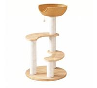 Structure pour Chat avec Panier Supérieur Boule Suspendue Arbre Structure en Bois pour Félins Stable Mobilier Félin, Style to 1