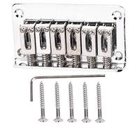 Structure Standard Bridge de Guitare pour E -Guitar Children Instrument Musical Instrument pour Jouer et Pratiquer Chrome Silver 1.7 Pouces (SILVER)