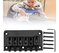 Structure Standard Bridge de Guitare pour E -Guitar Children Instrument Musical Instrument pour Jouer et Pratiquer Chrome Silver 1.7 Pouces (BLACK)