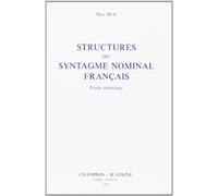 Structures Du Syntagme Nominal Français: Étude Statistique