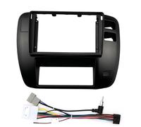 Structures pour Tableaux de Bord Kit de Cadre d'autoradio 2 DIN 9 Pouces pour Nissan Patrol 1997-2005, Lecteur Audio vidéo, Installation de la façade du Tableau de Bord(Black RHD-Cable)